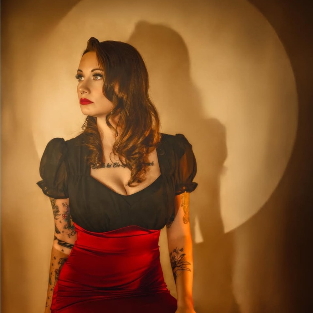 Pinup Couture Black and Red Dress - Picture 7 of 7